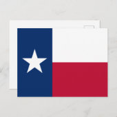 Die Staatsflagge von Texas - der Staat der einsame Postkarte (Vorne/Hinten)