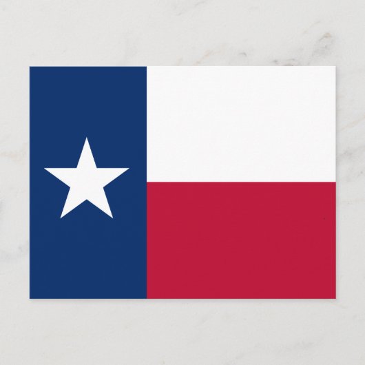 Die Staatsflagge von Texas - der Staat der einsame Postkarte (Vorderseite)
