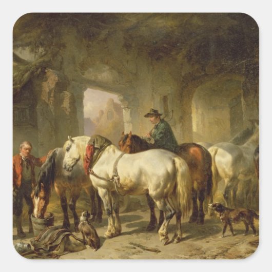 Die Stabilität Quadratischer Aufkleber (Vorderseite)