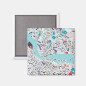 Die Stadt Amsterdam Magnet (Vorderseite/Rückseite)