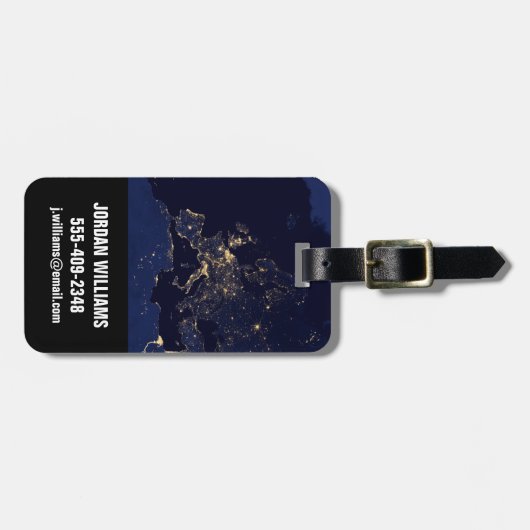 Die Stadt blickt in mehreren europäischen und nord Gepäckanhänger (Vorderseite horizontal)