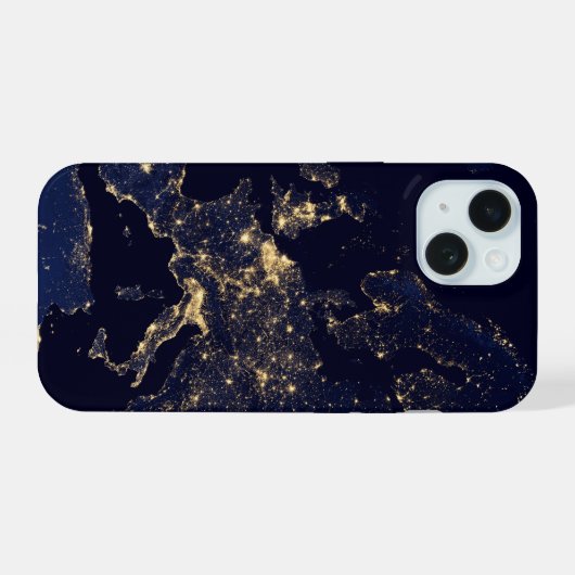 Die Stadt blickt in mehreren europäischen und nord iPhone 15 Hülle (Rückseite (Horizontal))