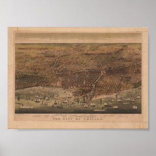 Die Stadt Chicago 1892 Reproduction Poster