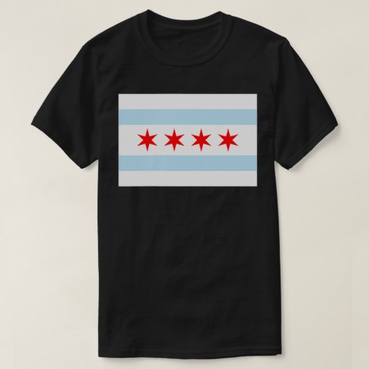 DIE STADT CHICAGO ILLINOIS FLAG WINDY CITY T-Shirt (Design vorne)