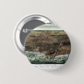 Die Stadt Chicago - Vintage Bildkarte von 1892 Button (Vorne & Hinten)