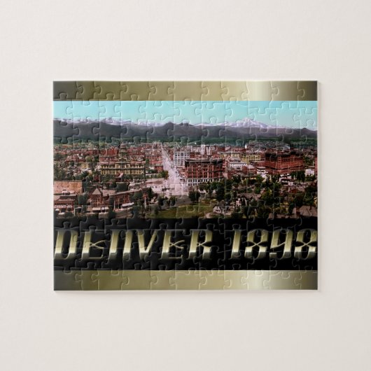 Die Stadt Denver 1898 Puzzle (Horizontal)