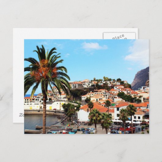 Die Stadt der Hauptstadt Funchal auf Madeira Postkarte (Vorne/Hinten)