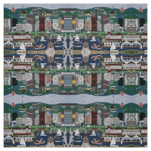 Die Stadt der Rose ~ Portland Stoff (Muster)