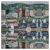 Die Stadt der Rose ~ Portland Stoff (Nahaufnahme)