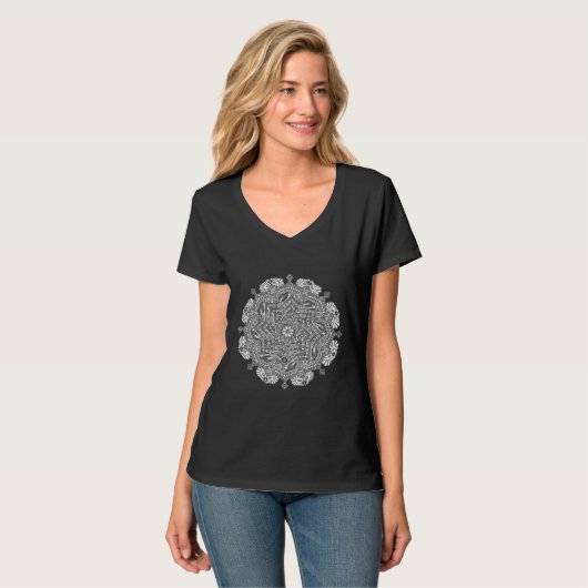 "Die Stadt der Träume" (invertiert) T-Shirt (Vorderseite Vollansicht)