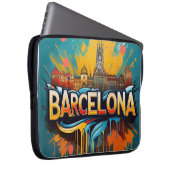 Die Stadt des Fußballs und der Sonne Laptopschutzhülle (Vorne Rechts)