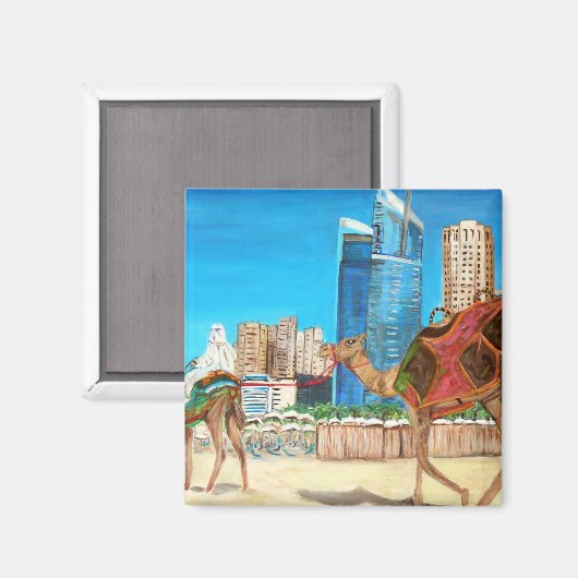 Die Stadt Dubai Magnet (Vorderseite/Rückseite)