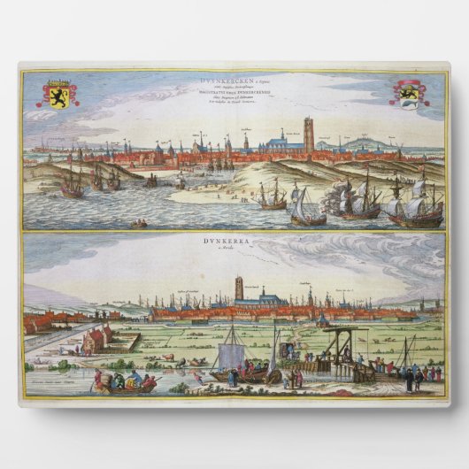 Die Stadt Dünkirchen während des spanischen Beruf, Fotoplatte (Vorderseite)
