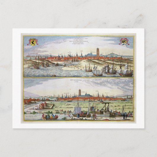 Die Stadt Dünkirchen während des spanischen Beruf, Postkarte (Vorderseite)