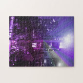 Die Stadt Frankfurt am Main - lila Puzzle (Horizontal)