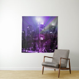 Die Stadt Frankfurt am Main - lila Wandteppich