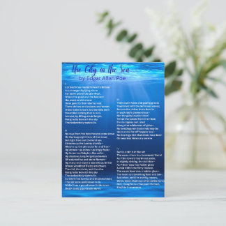 Die Stadt im Meer Gedicht Postkarte--Edgar Allan P Postkarte