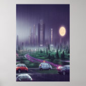 Die Stadt in der Nacht | AI Art Poster (Vorne)