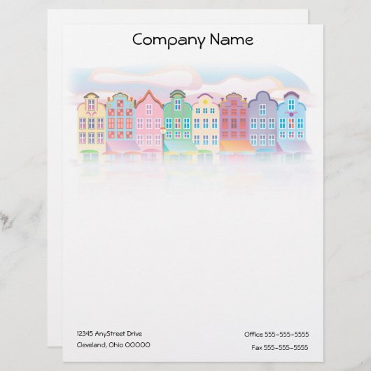 Die Stadt Letterhead Briefbogen (Vorne/Hinten)