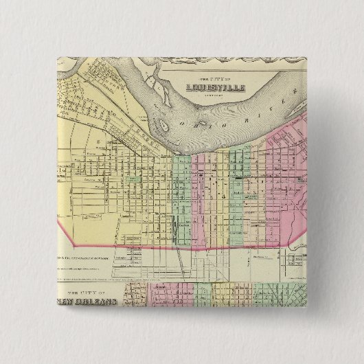 Die Stadt Louisville Kentucky Button (Vorderseite)