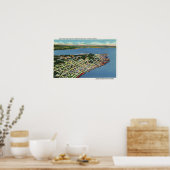 Die Stadt mit Blick auf die Bucht von Young Poster (Küche)