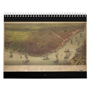 Die Stadt New Orleans Louisiana von 1885 Kalender