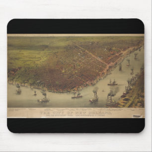 Die Stadt New Orleans Louisiana von 1885 Mousepad