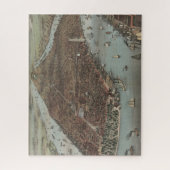 Die Stadt New York | 1883 (Farblithographie) Puzzle (Vertikal)
