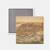 Die Stadt New York, 18 Magnet (Vorderseite/Rückseite)