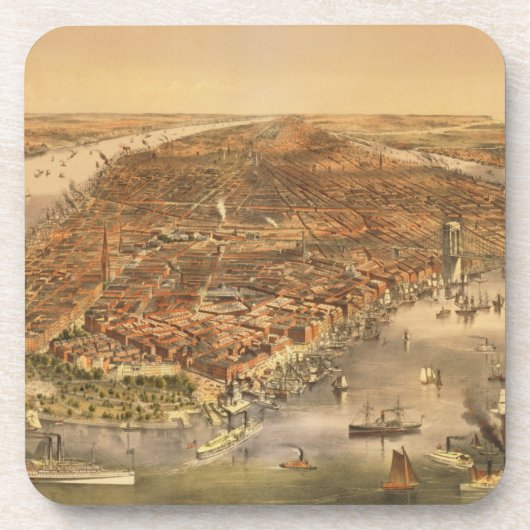 Die Stadt New York, 18 Untersetzer (Vorderseite)