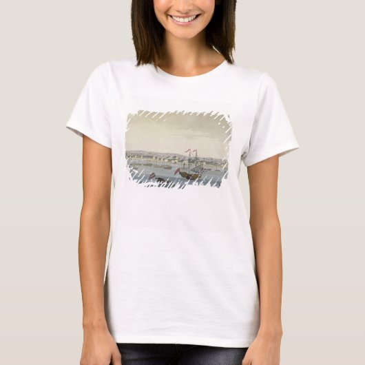 Die Stadt Paramaribo (Farbengravur) T-Shirt (Vorderseite)