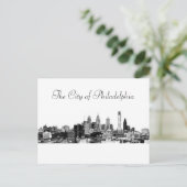 Die Stadt Philadelphia Postkarte (Stehend Vorderseite)