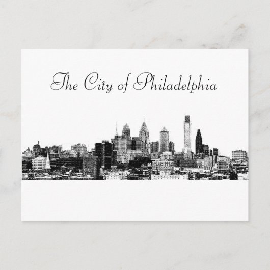 Die Stadt Philadelphia Postkarte (Vorderseite)
