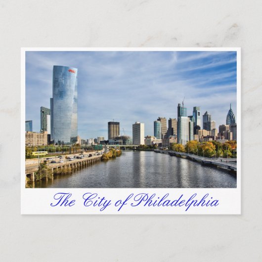 Die Stadt Philadelphia Postkarte (Vorderseite)