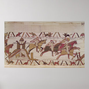 Die Stadt Rennes und die Soldaten von Duke William Poster