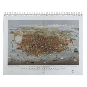 Die Stadt San Francisco Kalifornien von 1878 Kalender
