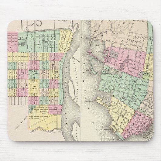 Die Stadt Savannah Georgia Mousepad (Vorne)