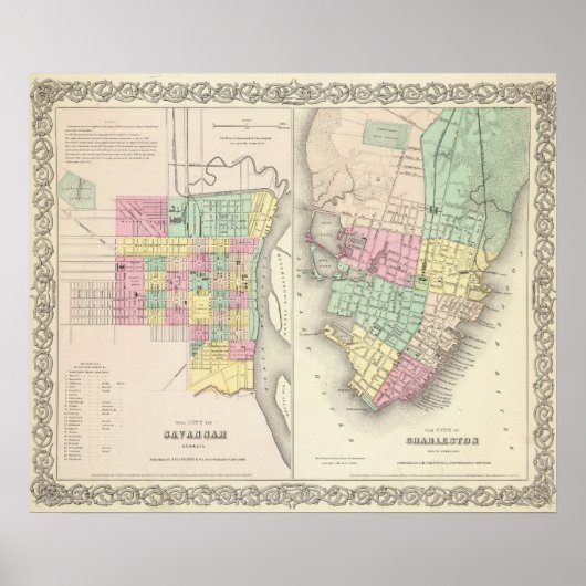 Die Stadt Savannah Georgia Poster (Vorne)