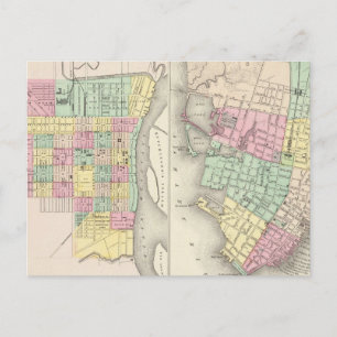 Die Stadt Savannah Georgia Postkarte