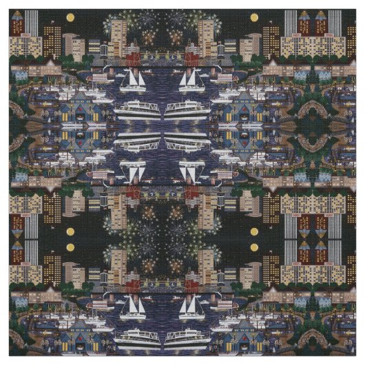 Die Stadt schläft nie Stoff (Muster)