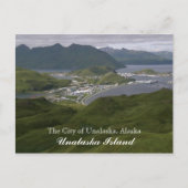 Die Stadt Unalaska, Alaska Postkarte (Vorderseite)