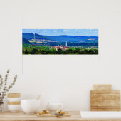 Die Stadt und das Tal von Corning, New York Poster (Küche)