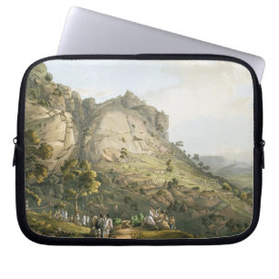 Die Stadt von Abha in Abyssinia, graviert von J. Laptopschutzhülle