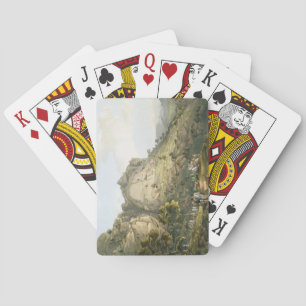 Die Stadt von Abha in Abyssinia, graviert von J. Spielkarten