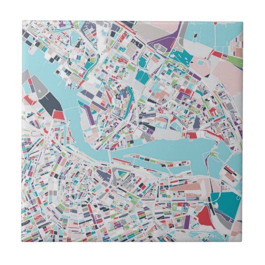 Die Stadt von Amsterdam Fliese (Vorderseite)