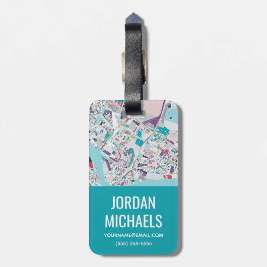 Die Stadt von Amsterdam Gepäckanhänger (Rückseite vertikal)