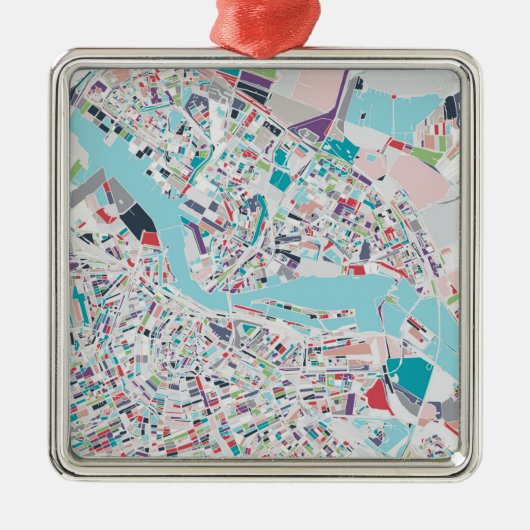 Die Stadt von Amsterdam Ornament Aus Metall (Vorne)