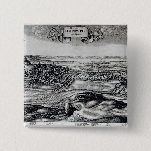 Die Stadt von Edinburgh vom Süden Button (Vorderseite)