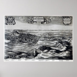 Die Stadt von Edinburgh vom Süden Poster