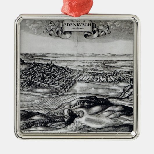 Die Stadt von Edinburgh vom Süden Silbernes Ornament (Vorne)